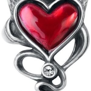 Alchemy Gothic Devil Heart Ring Sormus