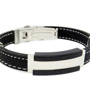 Armband Polerad Unisex stål Silicon