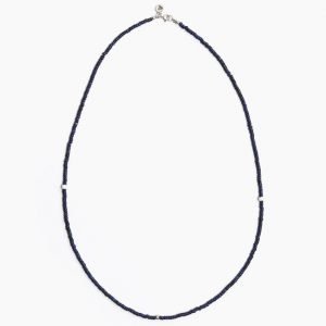 Blue Blue Japan N4 2Tone Stone Beads Long Necklace