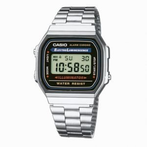 Casio A168WA-1YES Kello Harmaa/Hopea