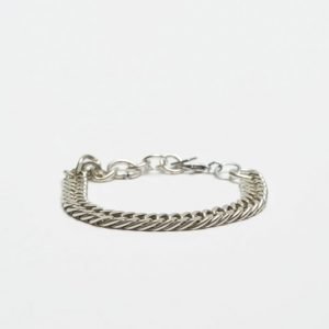 Double U Frenk Chains Silver Bracelet No. #02