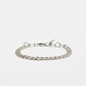 Double U Frenk Chains Silver Bracelet No. #05