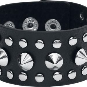 Etnox Hard And Heavy Steel Studs Bracelet Nahkaranneke