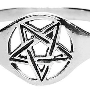 Etnox Magic And Mystic Fine Silver Pentagram Sormus