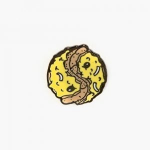 Gasius Ying Yang Pizza Pin