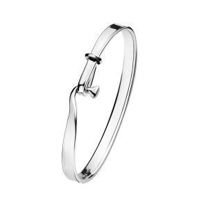 Georg Jensen 204 Rannekoru Silver Bangle Large