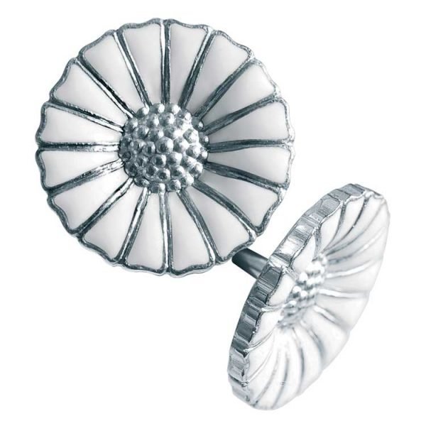 Georg Jensen Daisy Hopea Korvakorut Valkoinen 11 Cm