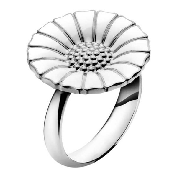 Georg Jensen Daisy Hopea Sormus Valkoinen 18 Mm