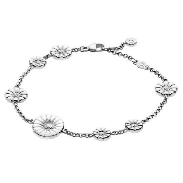 Georg Jensen Daisy Rannekoru Hopea / Valkoinen