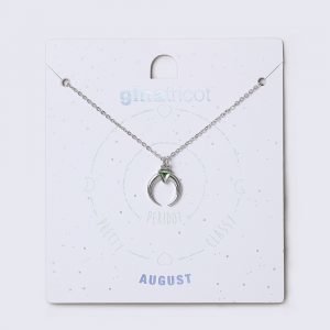 Gina Tricot August Green Birthstone Necklace Kaulakoru