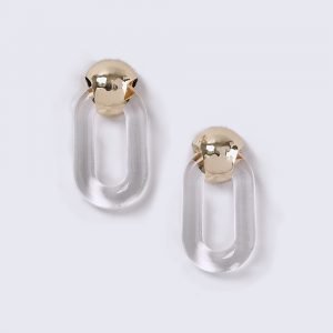 Gina Tricot Clear Door Knocker Earrings Korvakorut