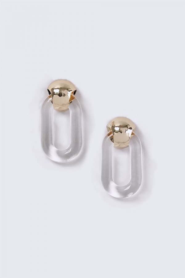 Gina Tricot Clear Door Knocker Earrings Korvakorut