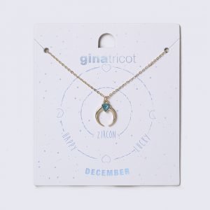 Gina Tricot December Blue Birthstone Necklace Kaulakoru