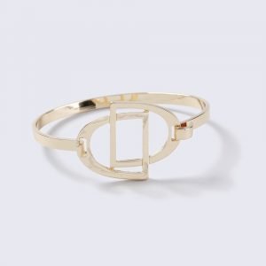 Gina Tricot Equestrian Gold Double Stirrup Bangle Rannekoru