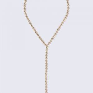 Gina Tricot Gold Look Ball Chain Lariat Kaulakoru