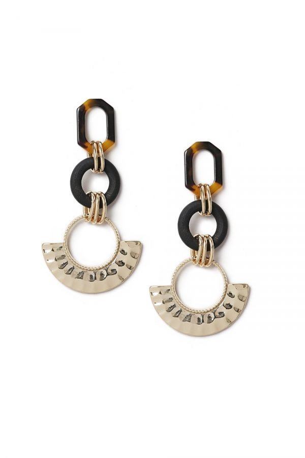 Gina Tricot Gold Look Circle Link Earrings Korvakorut