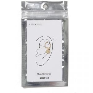 Gina Tricot Gold Look Coin Hoop Drop Helix Earring Korvakorut