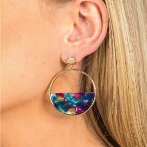 Gina Tricot Gold Look Half Circle Earrings Korvakorut