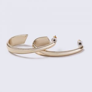 Gina Tricot Gold Look Half Hoop Earrings Korvakorut