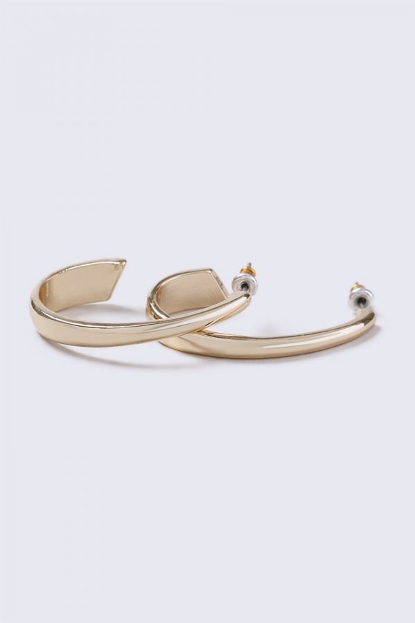 Gina Tricot Gold Look Half Hoop Earrings Korvakorut