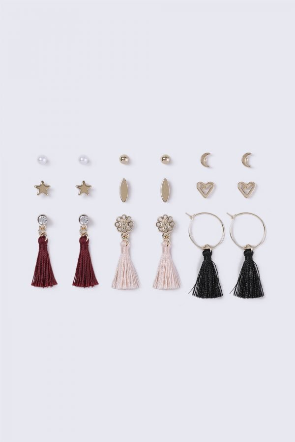 Gina Tricot Gold Look Heart Multipack Earrings Korvakorut