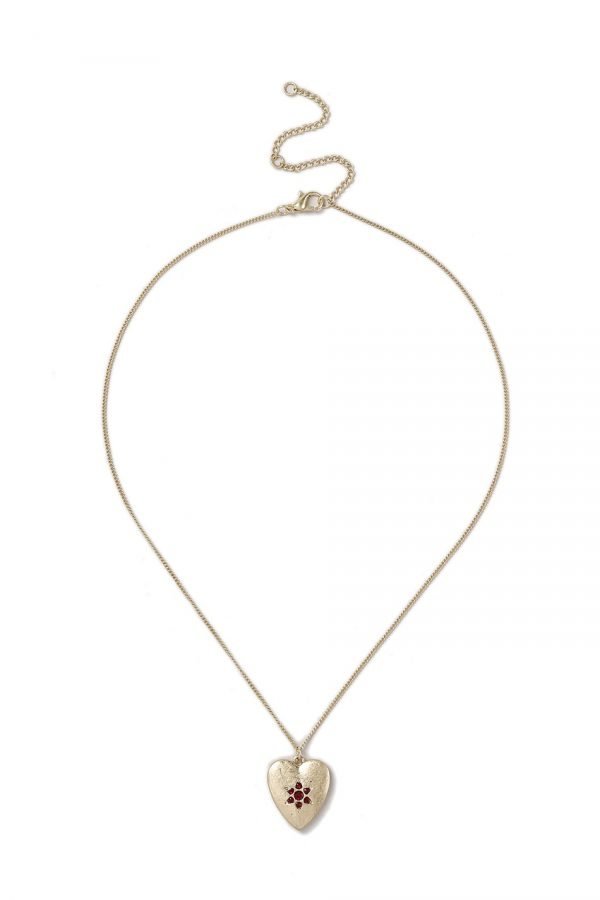 Gina Tricot Gold Look Heart Necklace Kaulakoru