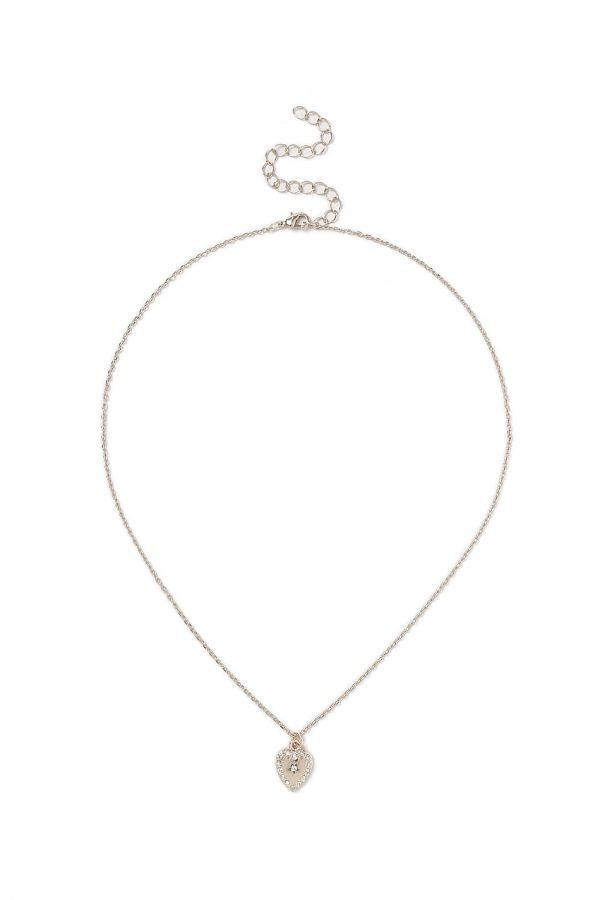 Gina Tricot Gold Look Heart Necklace Kaulakoru