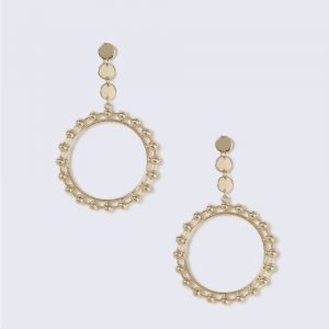 Gina Tricot Gold Look Open Circle Drop Earring Korvakorut