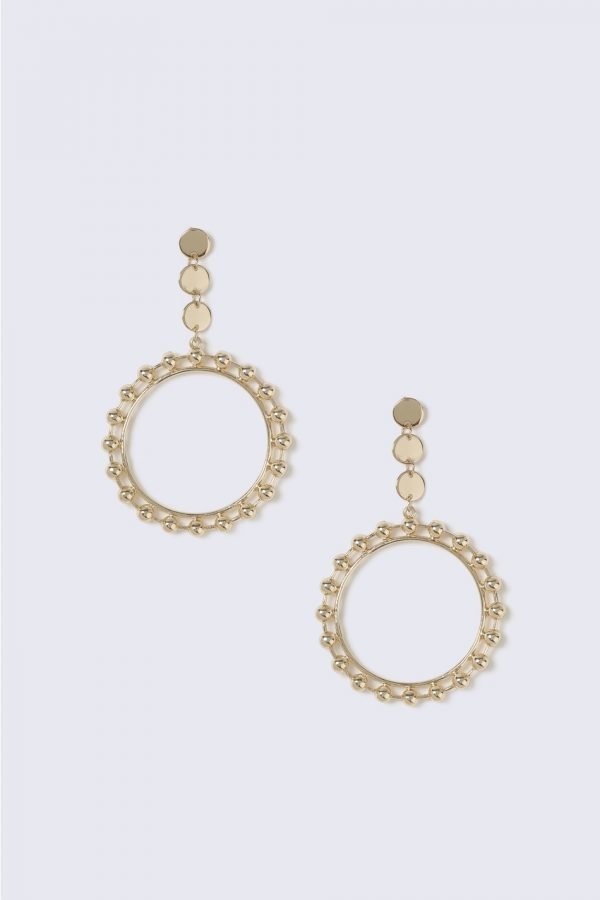 Gina Tricot Gold Look Open Circle Drop Earring Korvakorut