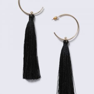 Gina Tricot Gold Look Tassel Hoop Earrings Korvakorut