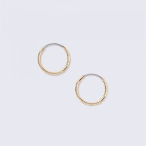 Gina Tricot Gold Plated Small Thin Hoop Earrings Korvakorut