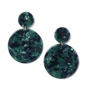 Gina Tricot Green Look Double Disk Earrings Korvakorut