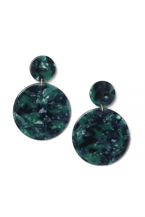 Gina Tricot Green Look Double Disk Earrings Korvakorut