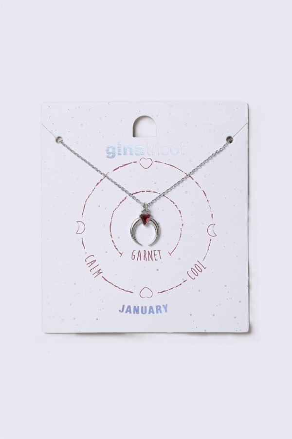 Gina Tricot January Red Birthstone Necklace Kaulakoru