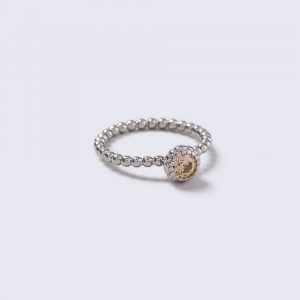 Gina Tricot Loved Peach Stone Twist Ring Sormus