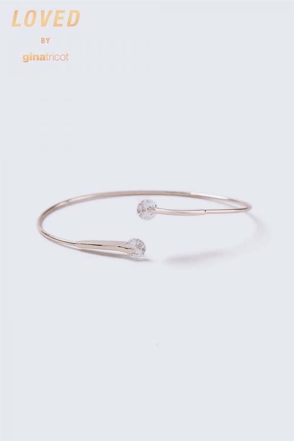 Gina Tricot Loved Rose Gold Crystal Bangle Rannekoru