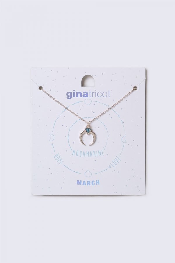 Gina Tricot March Turquoise Birthstone Necklace Kaulakoru