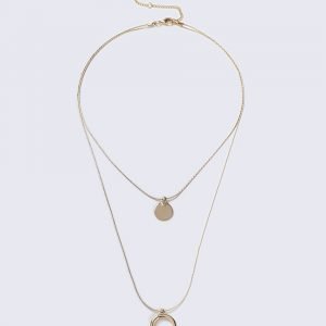 Gina Tricot Multi Row Long Horn Necklace Kaulakoru