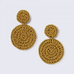 Gina Tricot Mustard Beaded Drop Earring Korvakorut