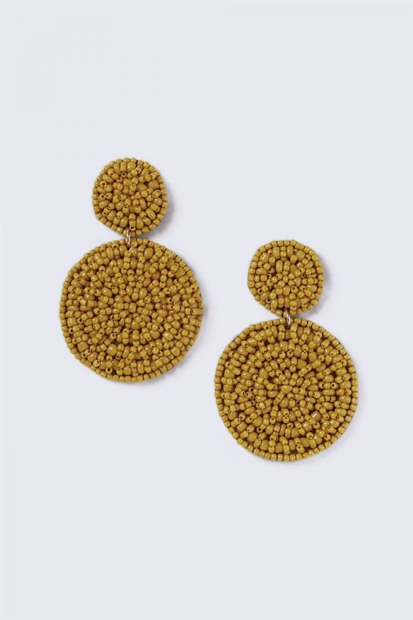 Gina Tricot Mustard Beaded Drop Earring Korvakorut