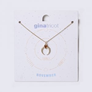 Gina Tricot November Topaz Birthstone Necklace Kaulakoru