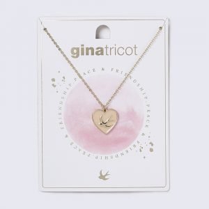 Gina Tricot Peace And Friendship Bird Heart Necklace Kaulakoru