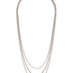 Gina Tricot Rose Gold Layered Necklace Kaulakoru