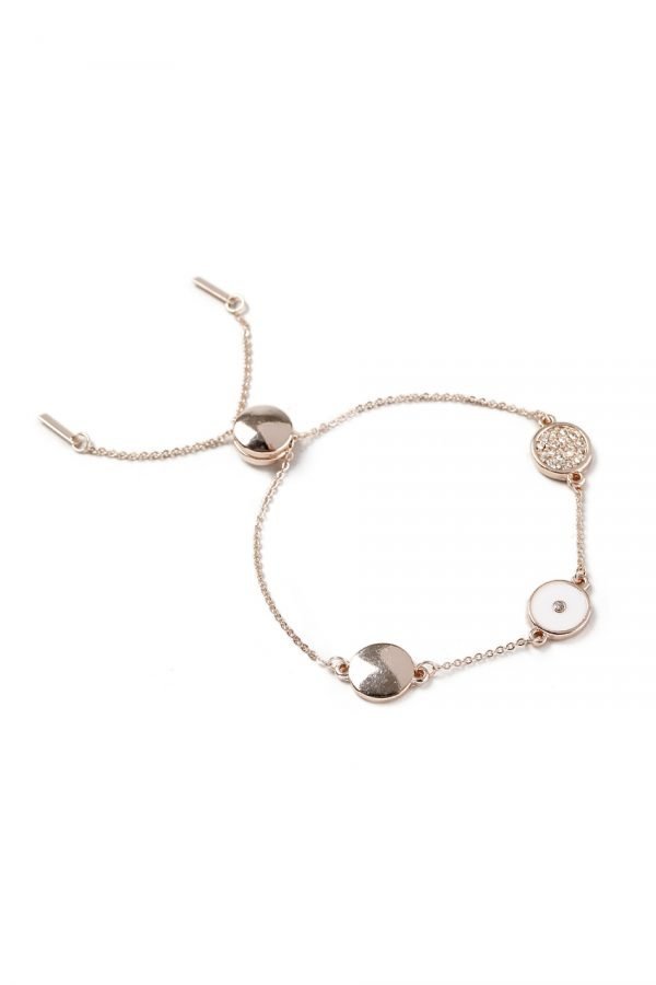 Gina Tricot Rose Gold Look Enamel Circle Wristwear Rannekoru