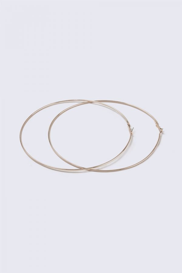 Gina Tricot Rose Gold Look Large Hoop Earrings Korvakorut