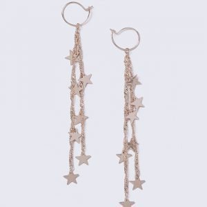 Gina Tricot Rose Gold Look Star Drop Earrings Korvakorut