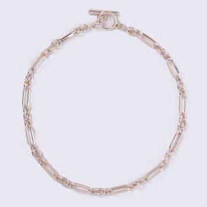 Gina Tricot Rose Gold T-Bar Choker Kaulakoru