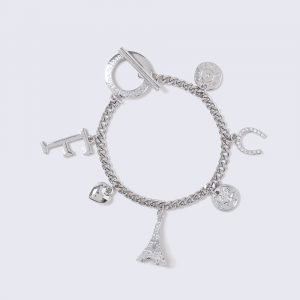 Gina Tricot Silver Look Charm Equestrian Wristwear Rannekoru