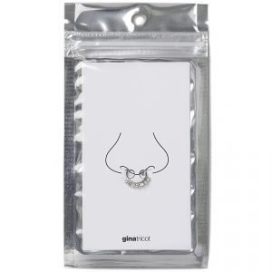 Gina Tricot Silver Look Crystal Septum Fake Nose Ring Nenäkoru