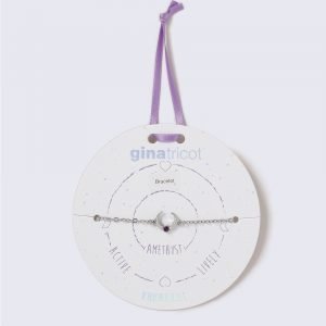 Gina Tricot Silver Look February Purple Birthstone Wristwear Rannekoru